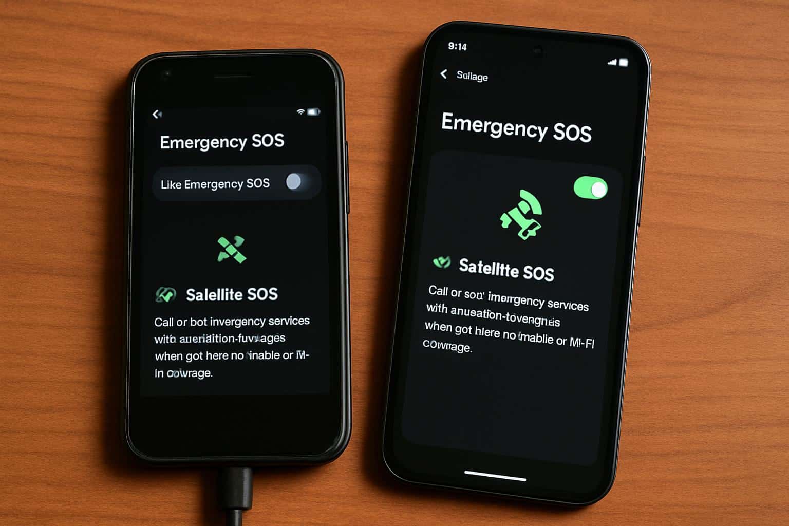 Google Pixel Satellite SOS toggle mistakenly showing on older Android phones