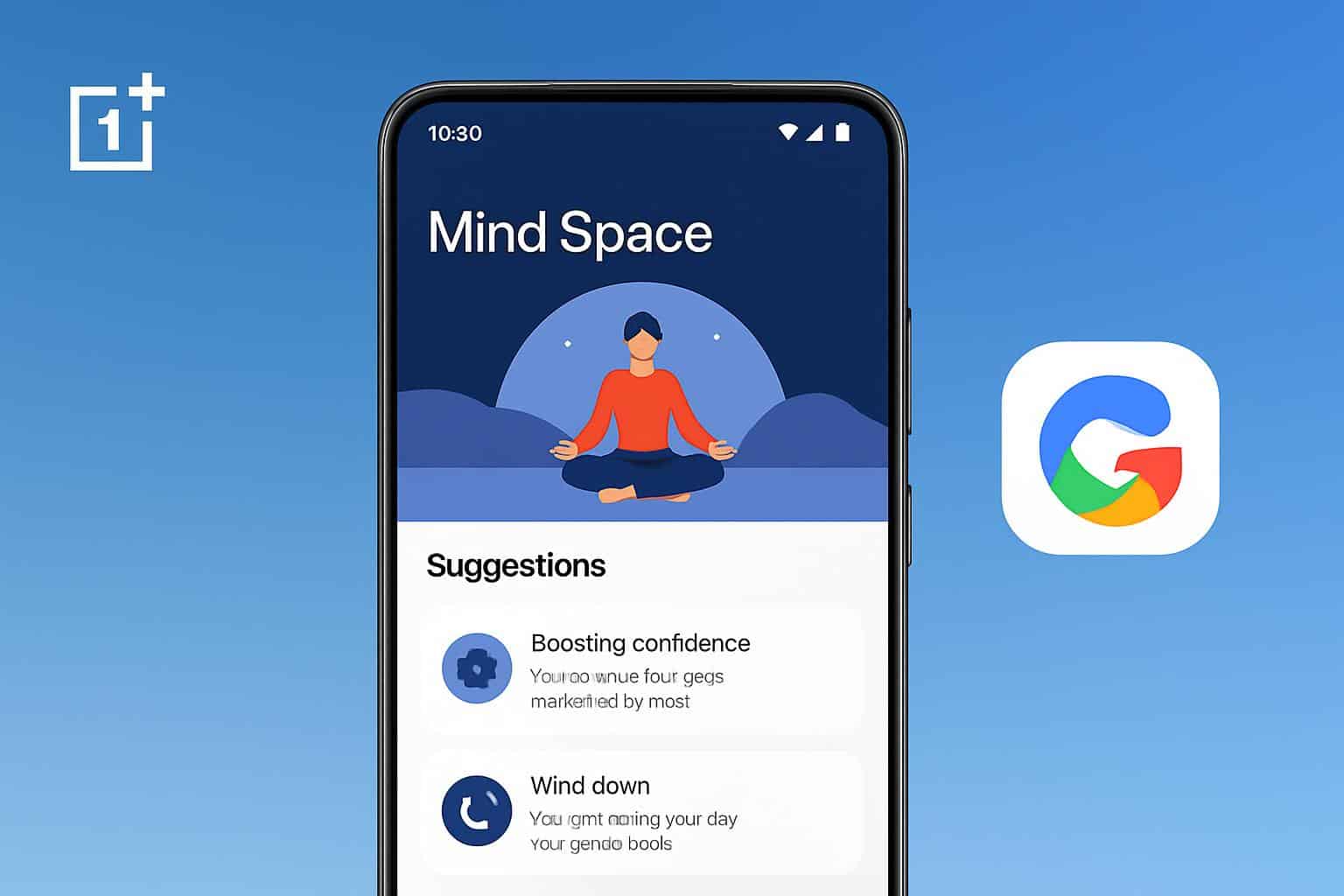 OnePlus OxygenOS 16 Mind Space with Gemini AI displayed on phone screen