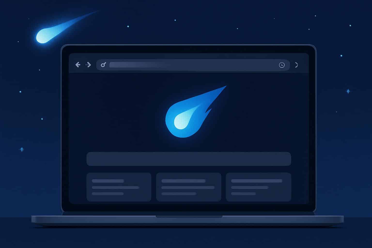 Perplexity.com Comet AI Browser now live, UI and logo illustration