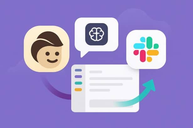 Slack workspace with Claude AI assistant powering teamwide collaboration and automation