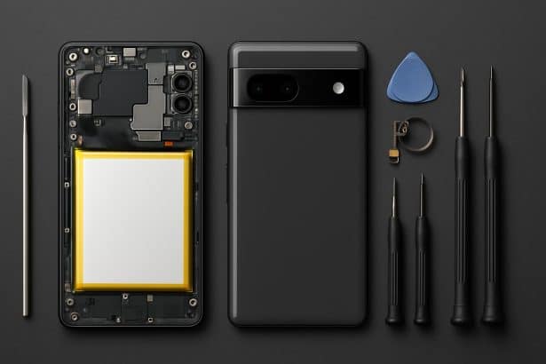Pixel 10 with replacement parts arranged for repair, amid mixed availability
