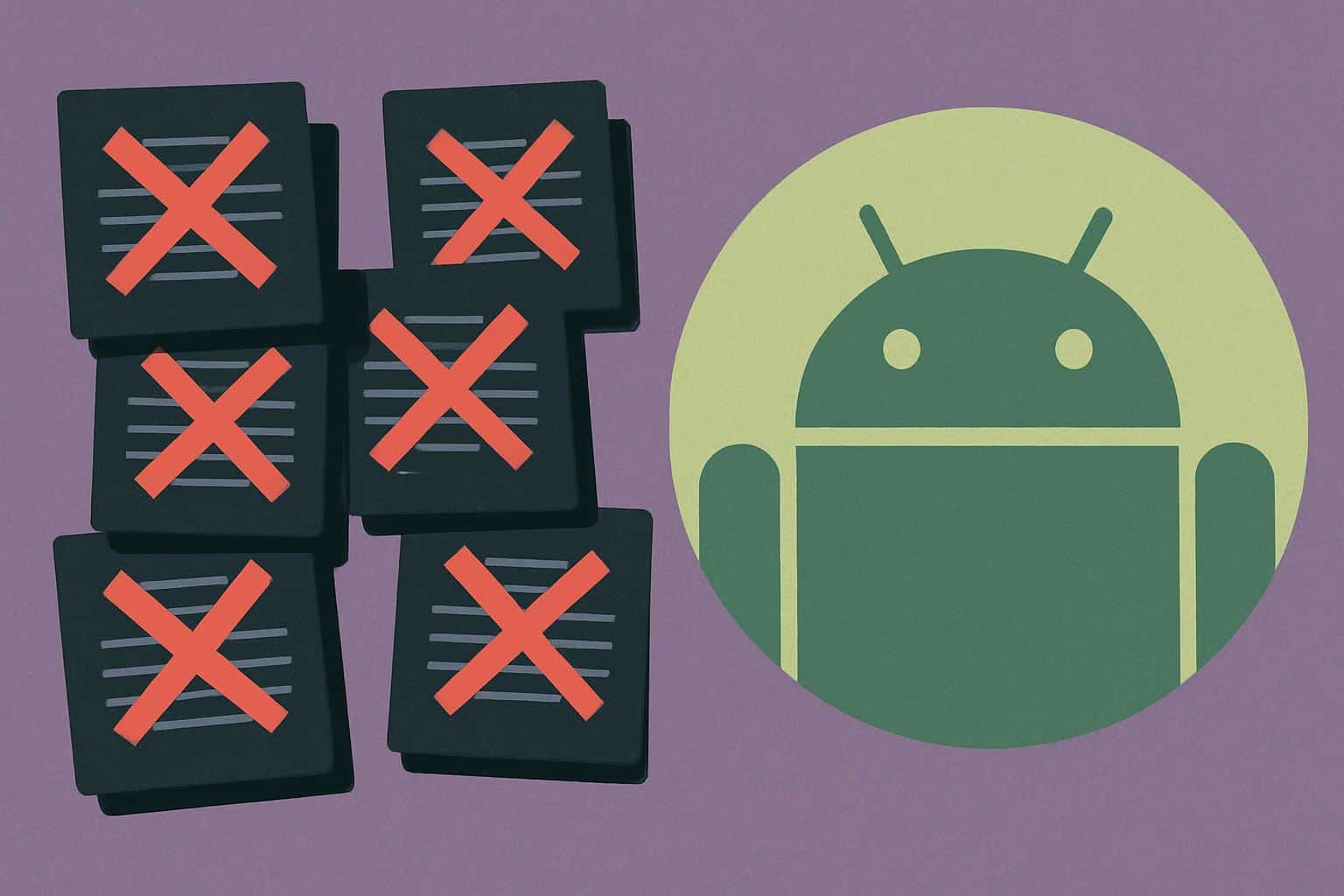 Android logo with icons; seven Android myths debunked