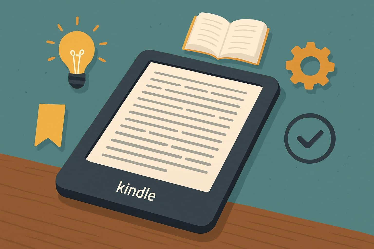Kindle tricks: e-reader showing font and brightness settings for better reading