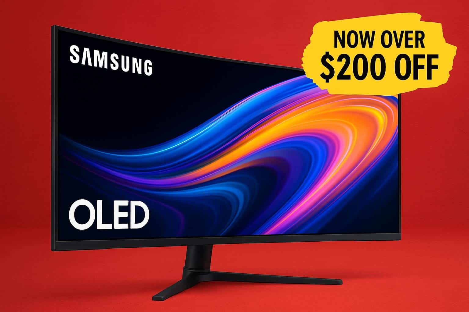Samsung 49-inch OLED ultrawide gaming monitor deal, over 0 off
