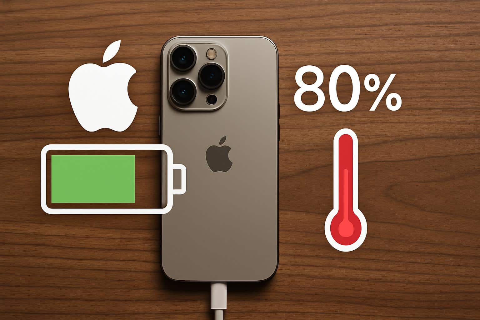 iPhone on Apple MagSafe charger, illustrating official charging method