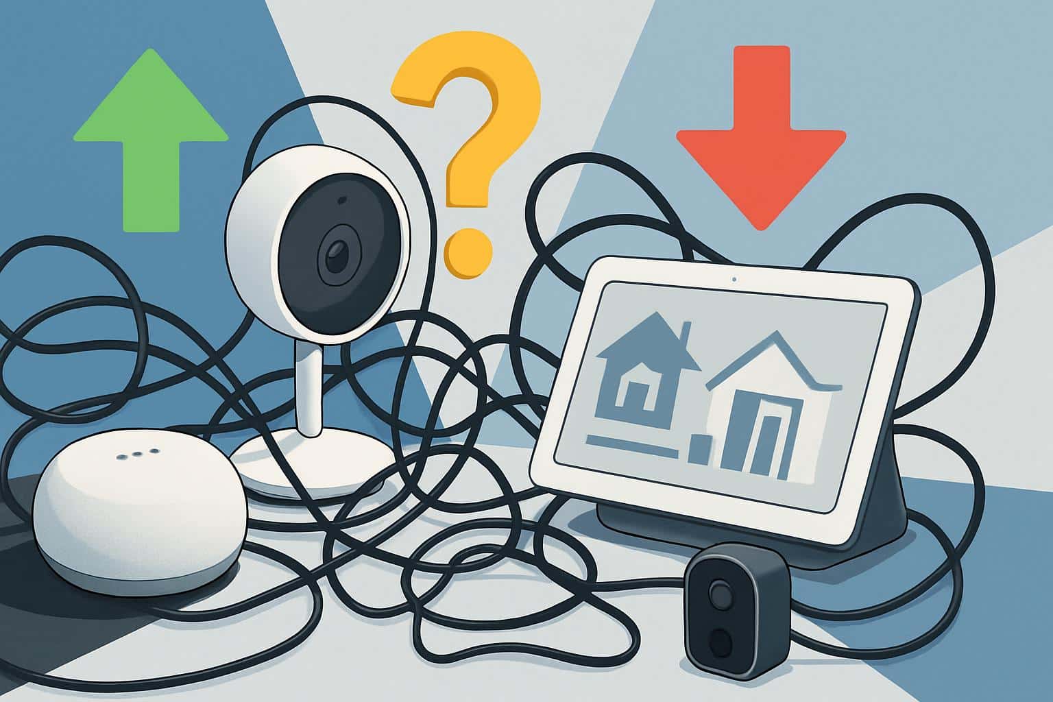 Google Home and Nest logos with question marks over plan shakeup confusing owners