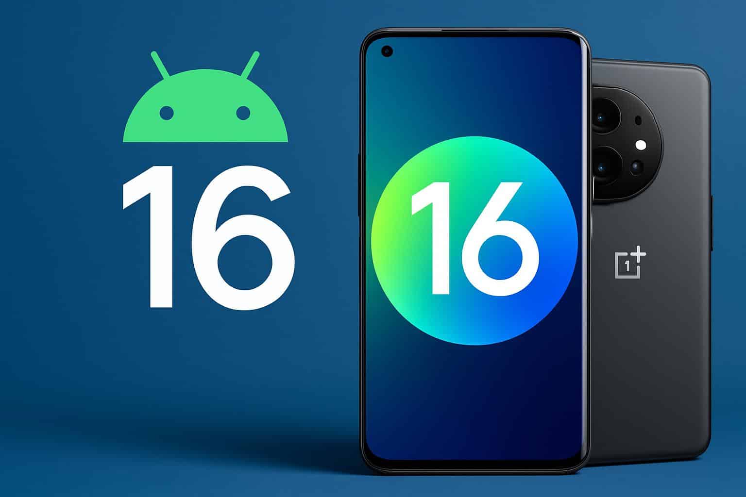 OnePlus flagships receive Android 16 update, interface concept