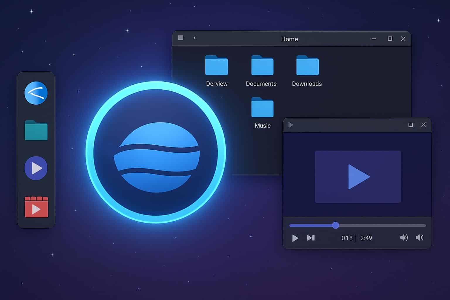 Neptune Linux desktop for easy content creation and streaming