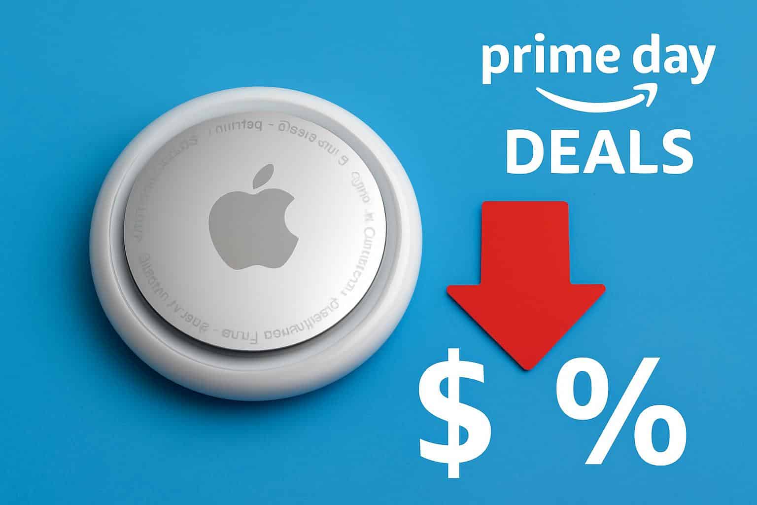Apple AirTag with discount tag for Amazon Prime Big Deal Days sale