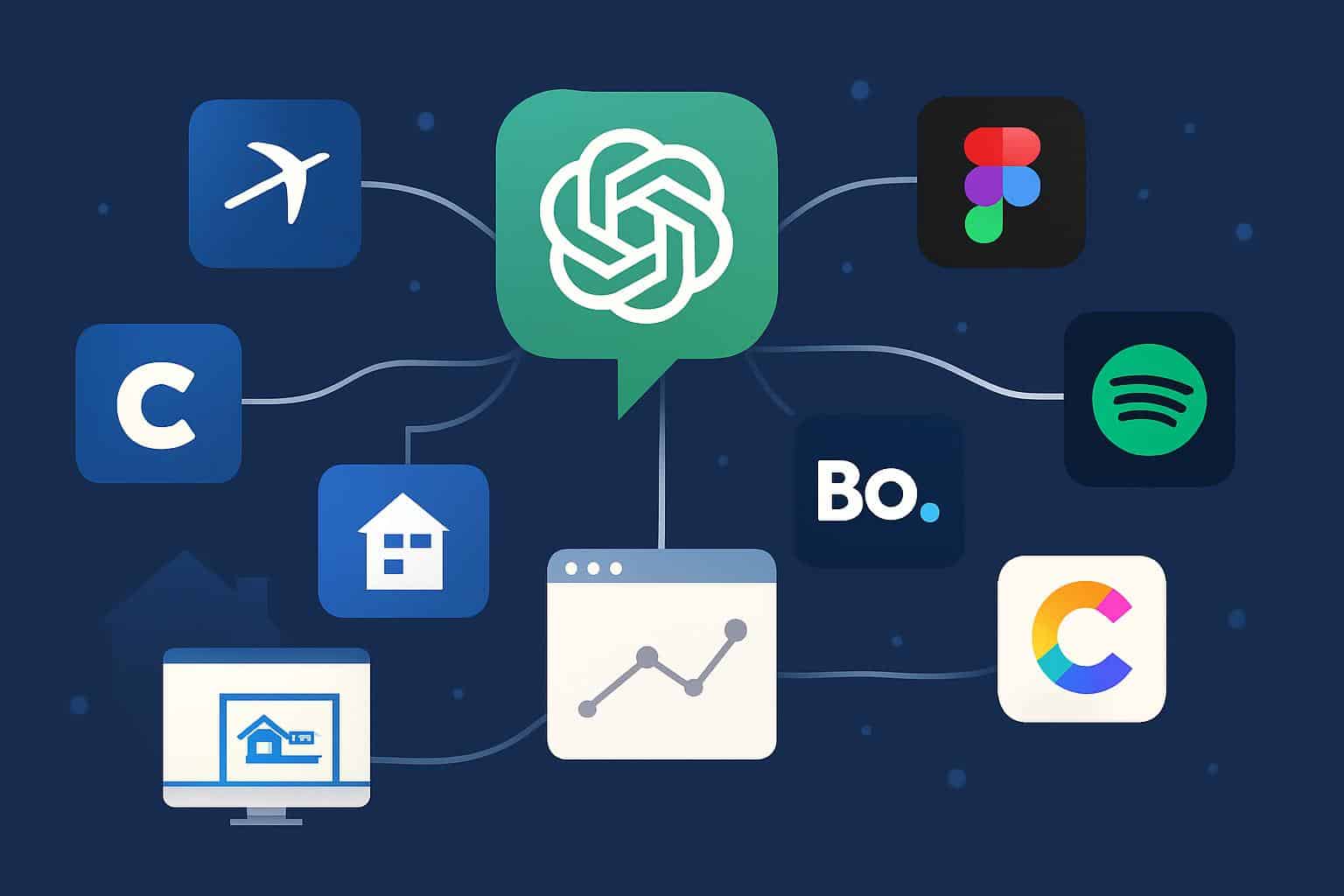 ChatGPT native apps launch and developer preview shown on phone and desktop screens