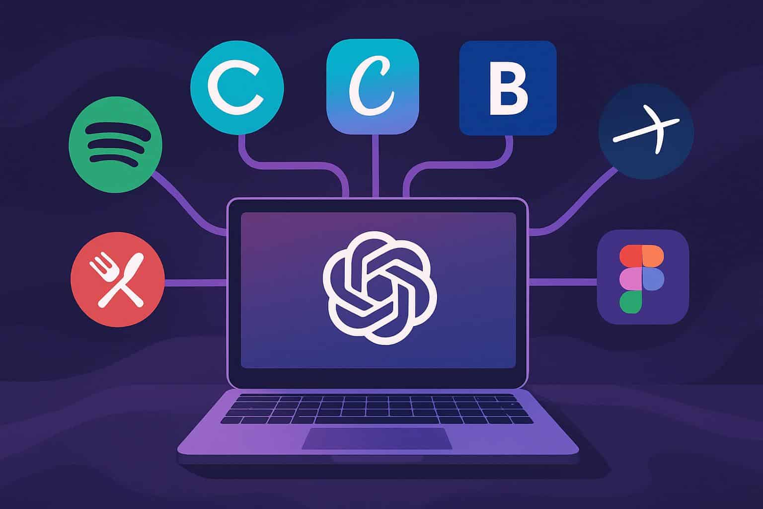 ChatGPT integrates with Spotify and Canva for app actions and automation