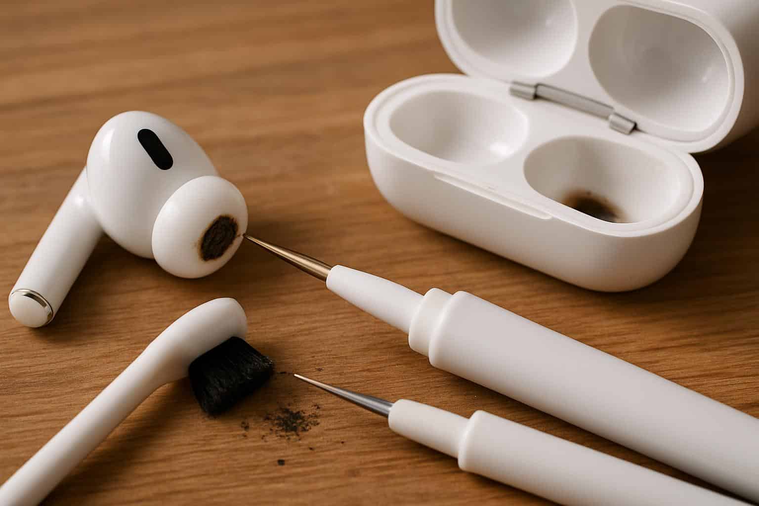 AirPods cleaning pen removes earwax from earbuds and charging case