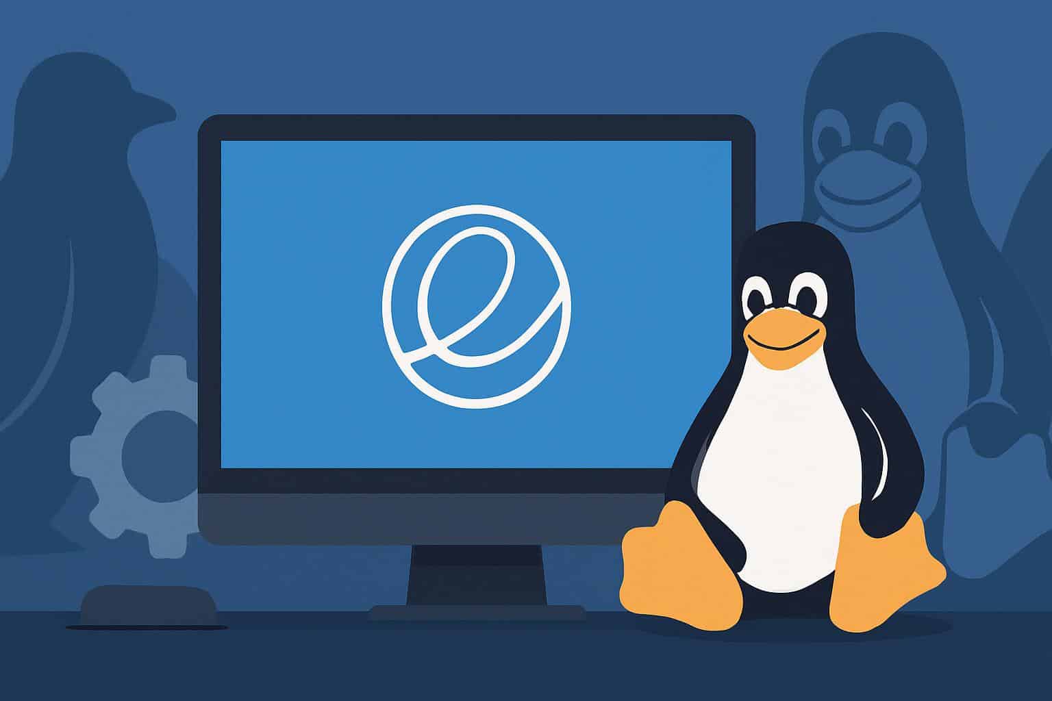 elementary OS Pantheon desktop on laptop with dock and apps, minimalist Linux distro interface