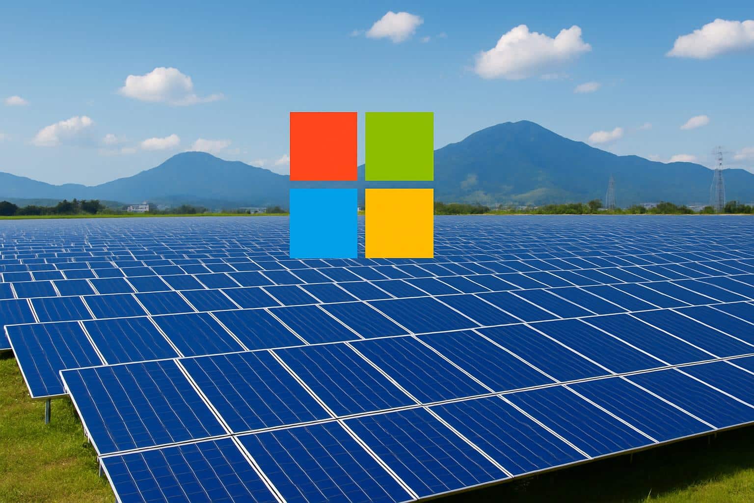Microsoft 100 MW solar power deal in Japan with photovoltaic panels