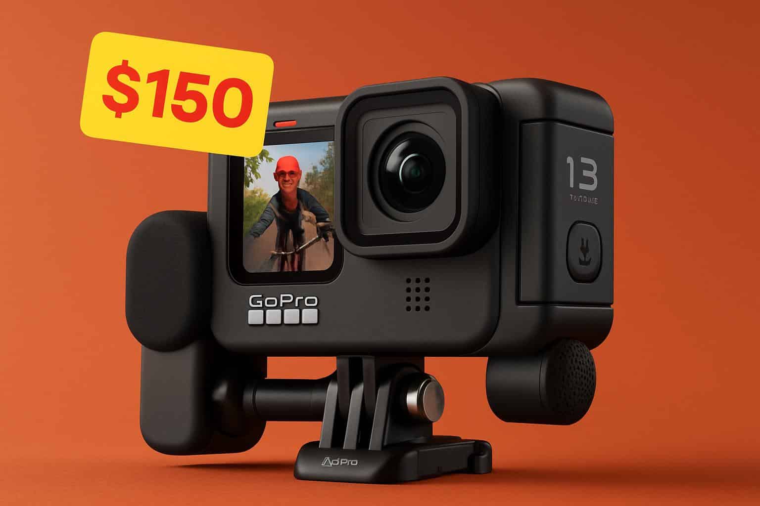 GoPro Hero 13 Black compact modular action camera on sale, save $150