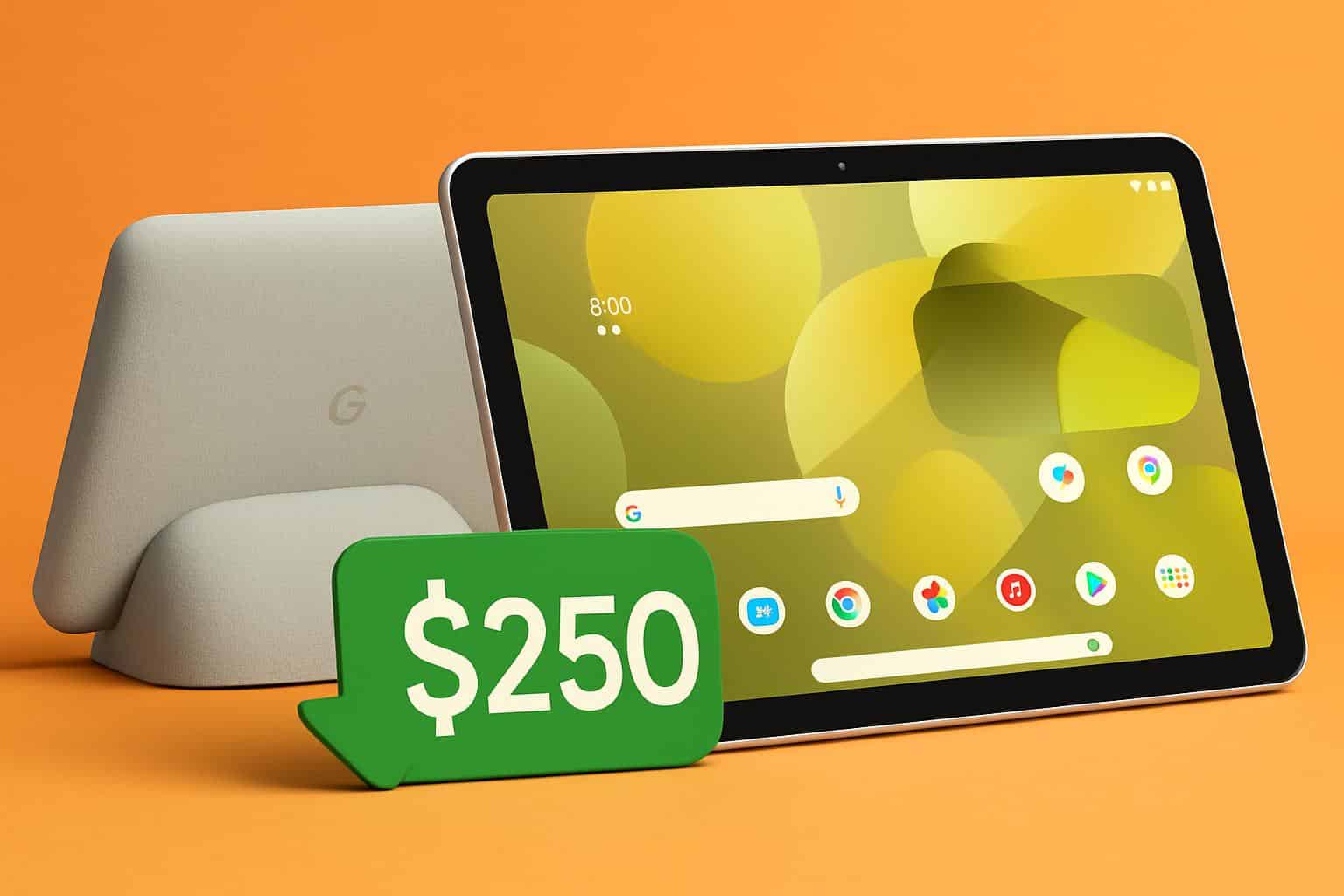 Google Pixel Tablet price drop with sale tag marking lower price