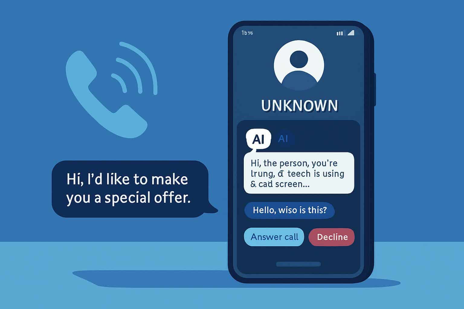 Samsung Galaxy phone UI with Pixel-style Smart Call Screening feature