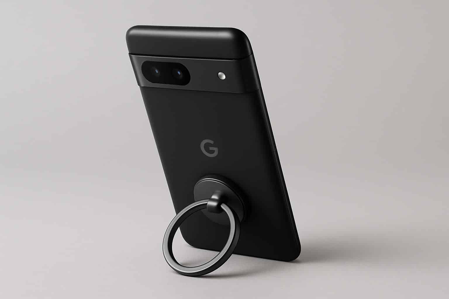 Google Pixelsnap Ring Stand accessory on Pixel 10 for hands-free kickstand use