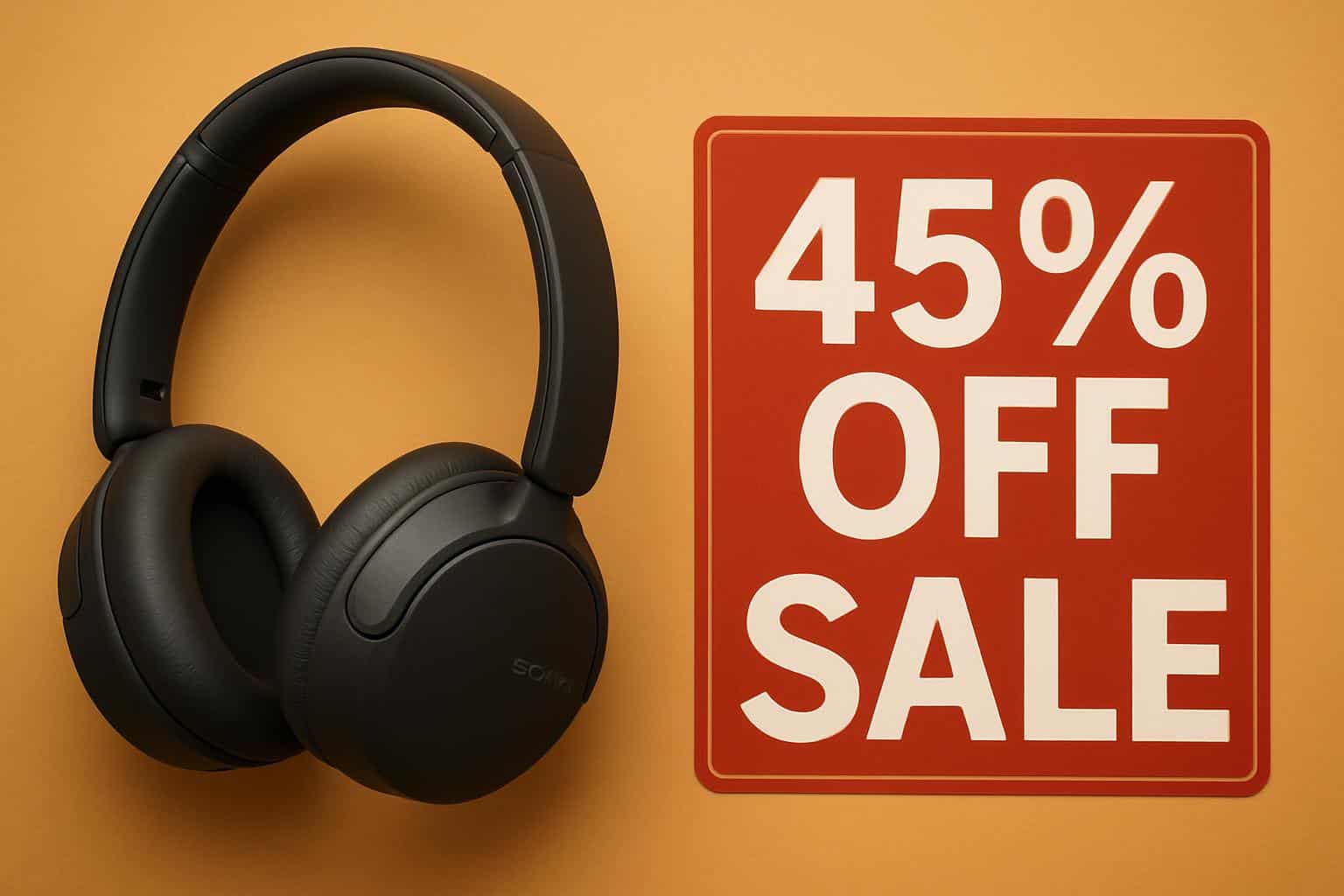Sony over-ear headphones on rare 45% discount sale