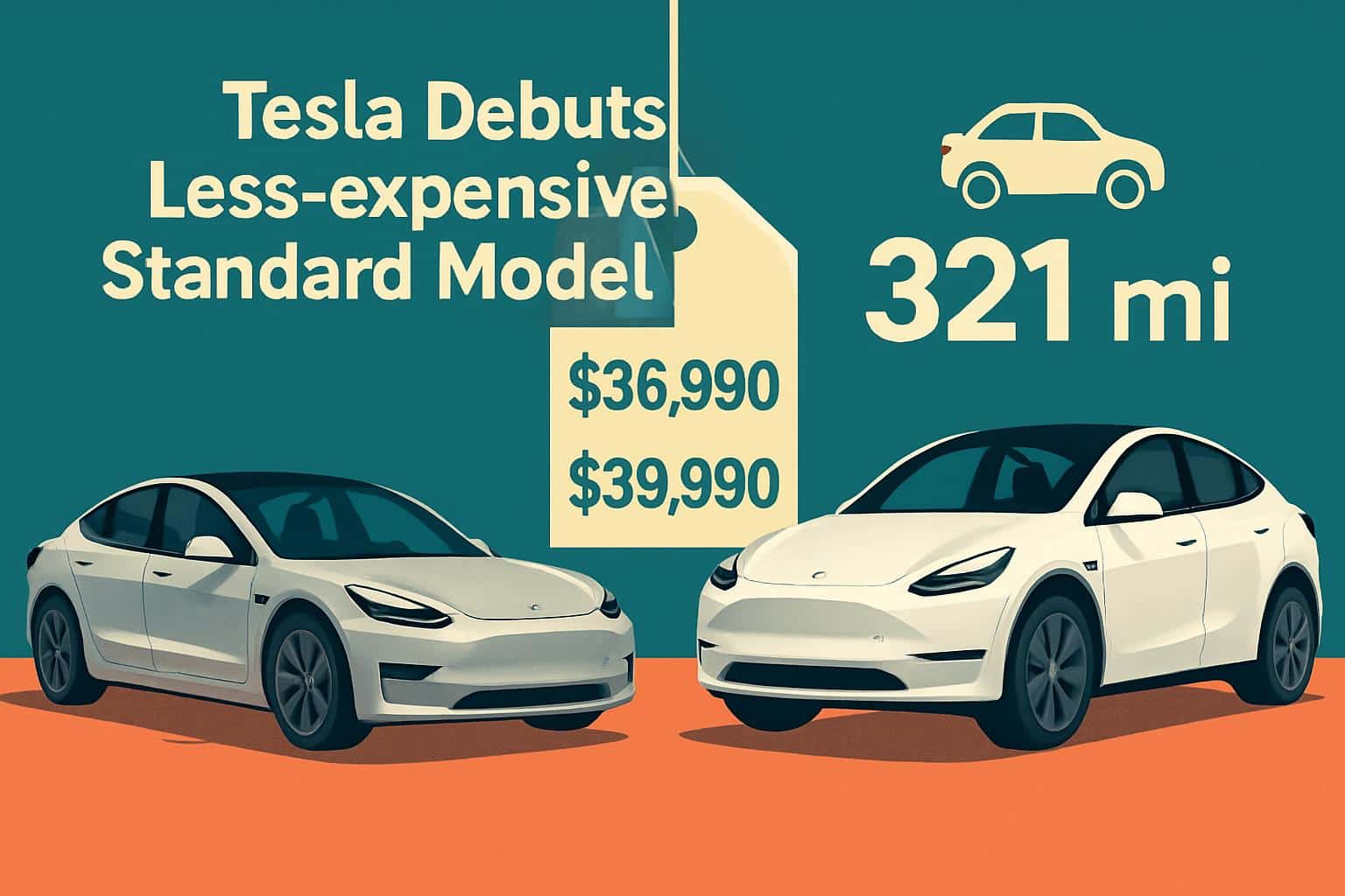 Tesla debuts lower-priced standard Model 3 and Model Y