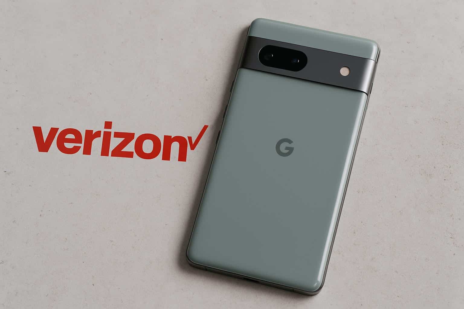 Verizon logo next to Google Pixel showing Android update screen, hinting carrier update details