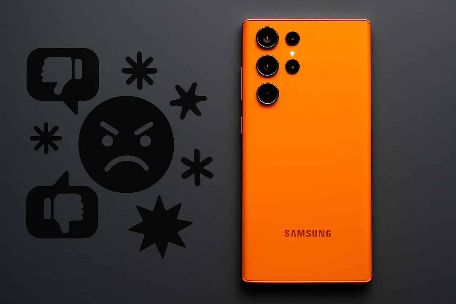 S26 Ultra smartphone orange color leak prompts backlash