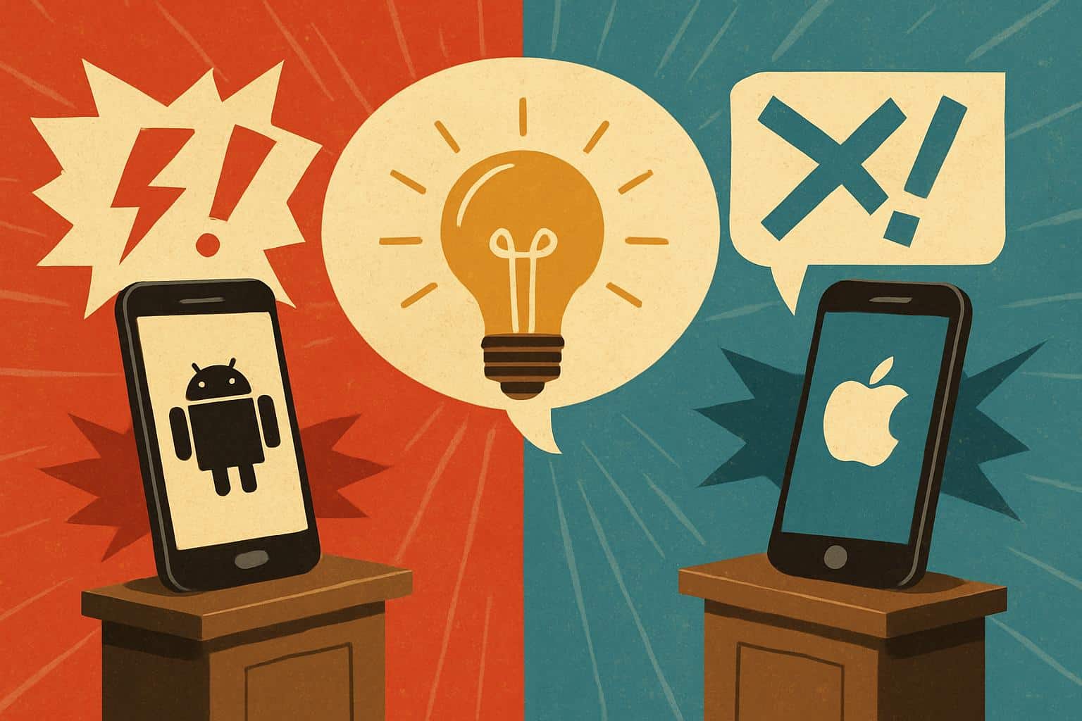 Balanced smartphone debate emphasizing insights over outrage