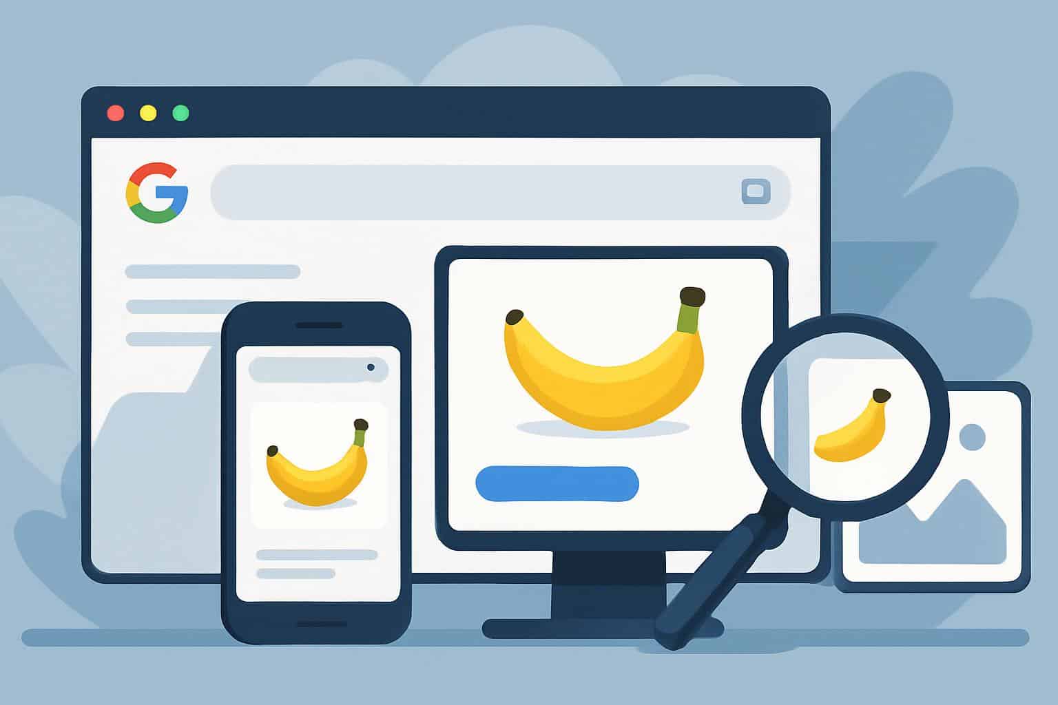 Google icons linking with Nano Banana logo, illustrating wider integration and popularity