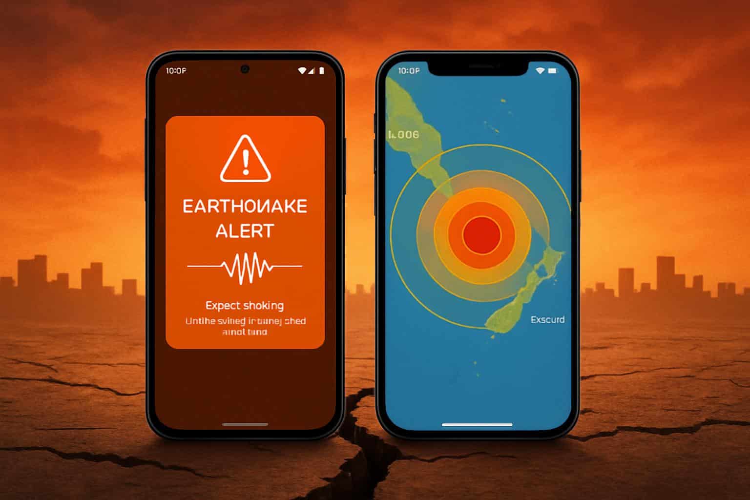 iPhone displaying Android Earthquake Alerts System notification