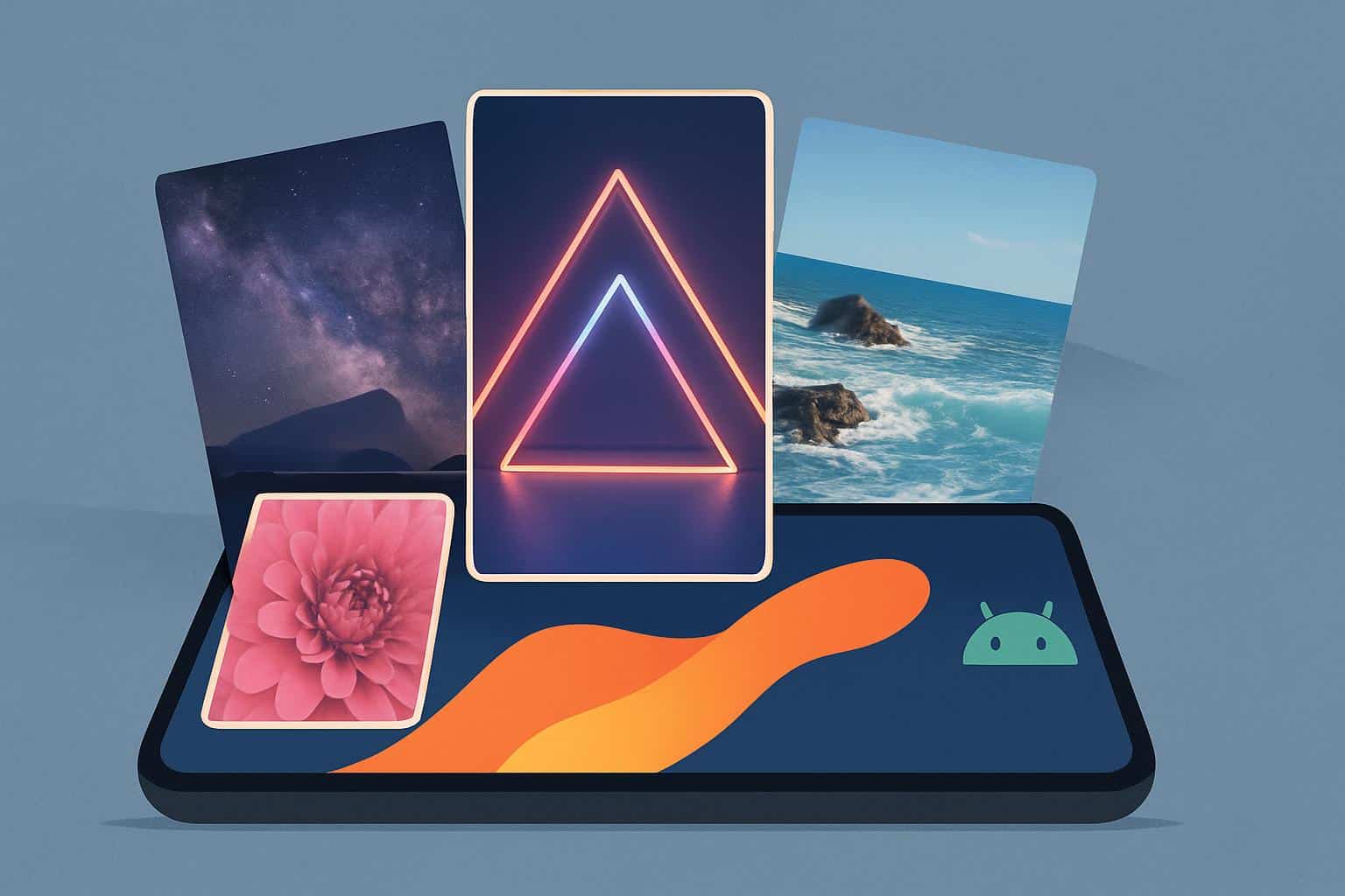Collage of fresh Android wallpapers for Wallpaper Wednesday