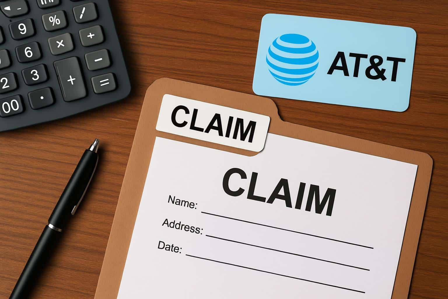 AT&T settlement claim form on the AT&T website