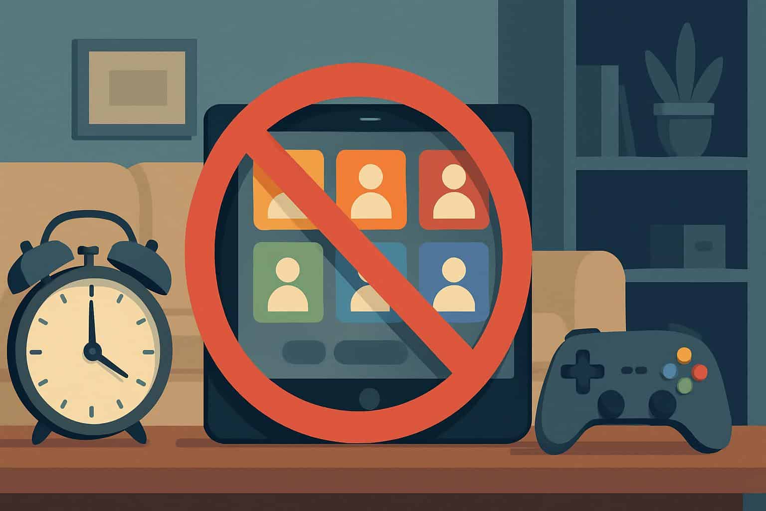 Family sets screen time boundaries with parental controls and a device schedule