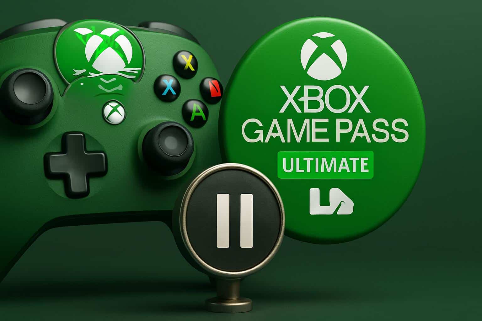 Xbox Game Pass Ultimate logo with price pause and limited availability