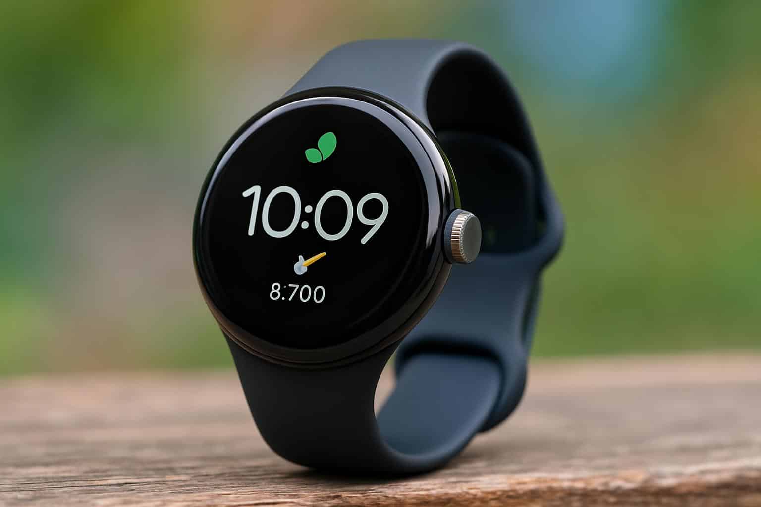 Google Pixel Watch 4 smartwatch showcasing Wear OS interface and round design