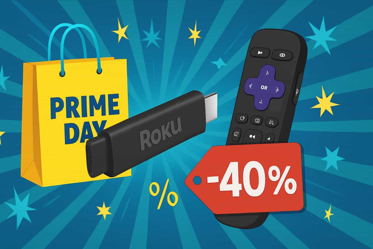 Roku Streaming Stick+ and remote, 40% off Amazon Prime Day deal