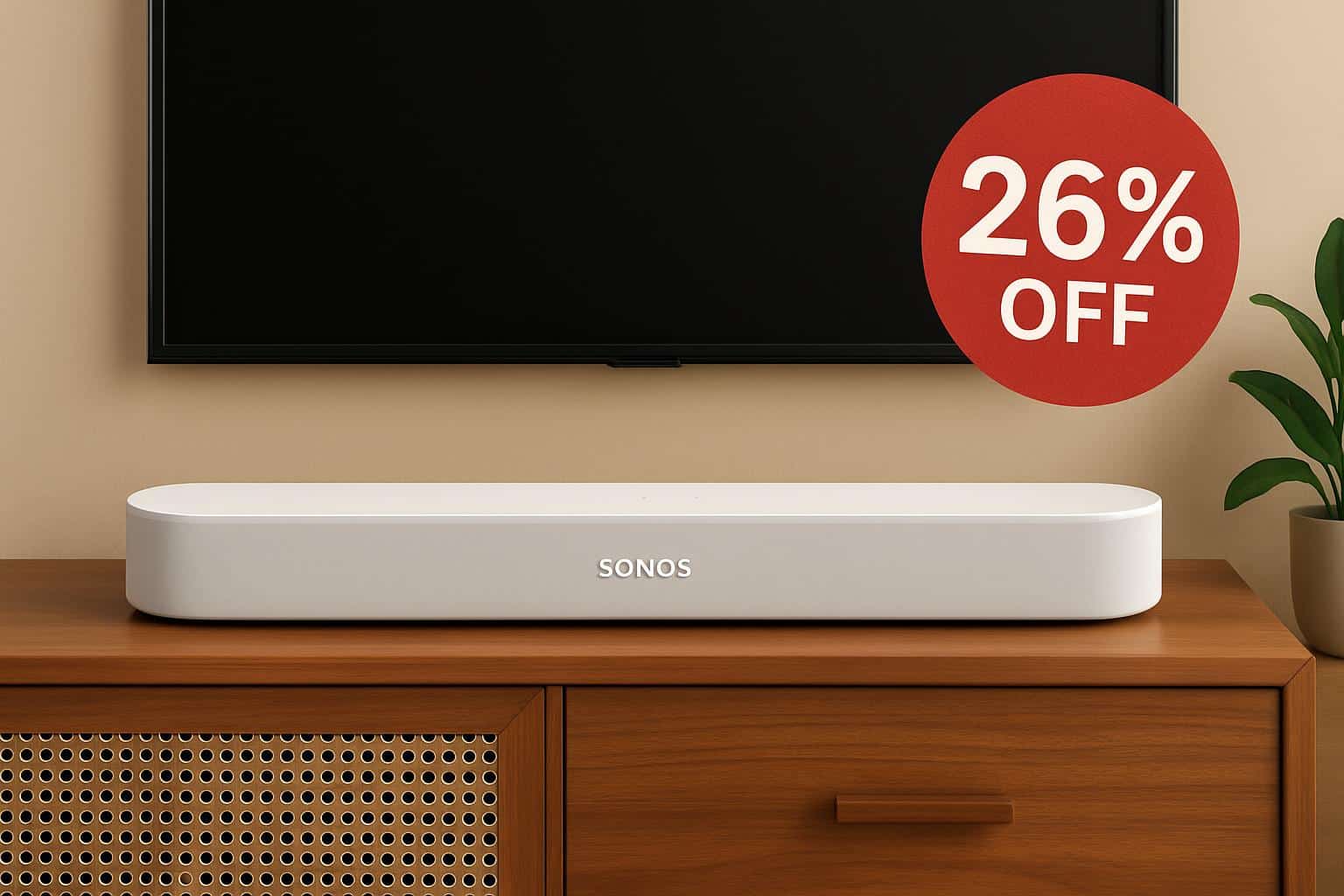 Sonos Beam Gen 2 soundbar deal, 26% off smart home theater speaker