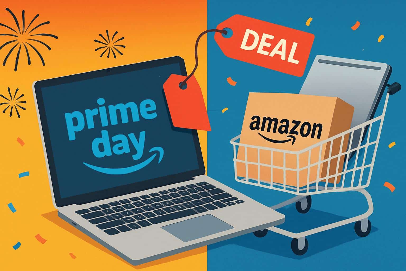 Amazon Prime Day Chromebook deals last‑chance banner with sale tags
