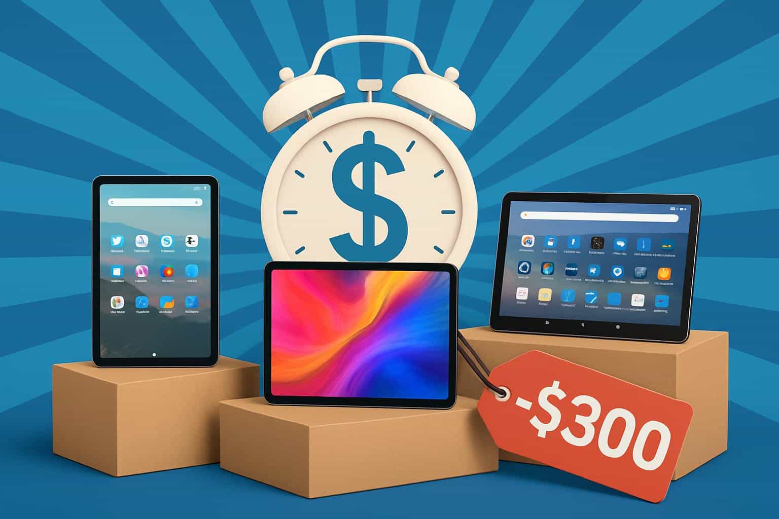 Tablets with sale tags for Prime Day, last-chance deals up to 0 off