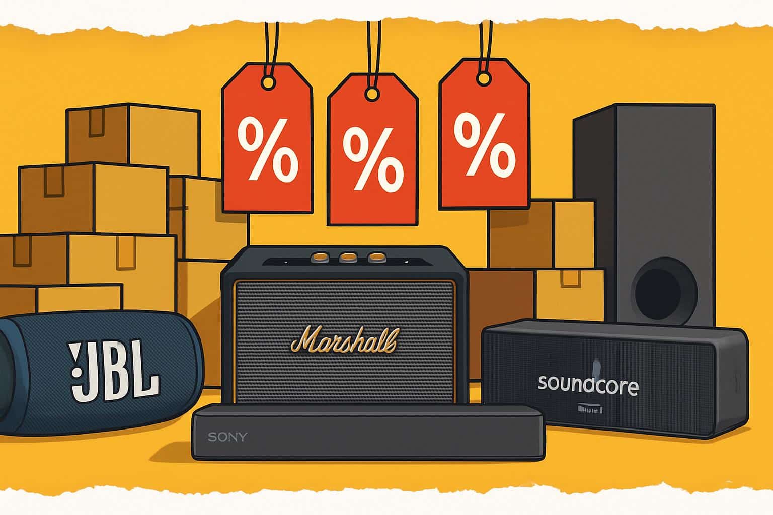 Amazon Prime Day speaker deals with sale tags, Bluetooth speakers and soundbars up to 60% off