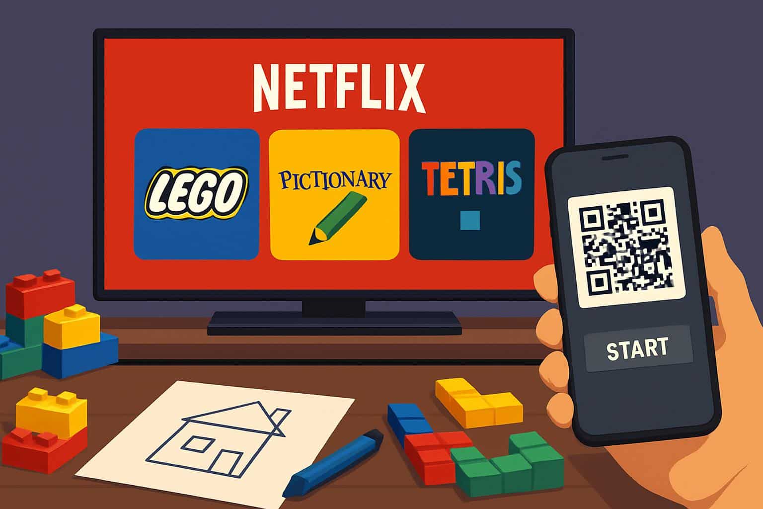 LEGO, Pictionary and Tetris party games added to Netflix