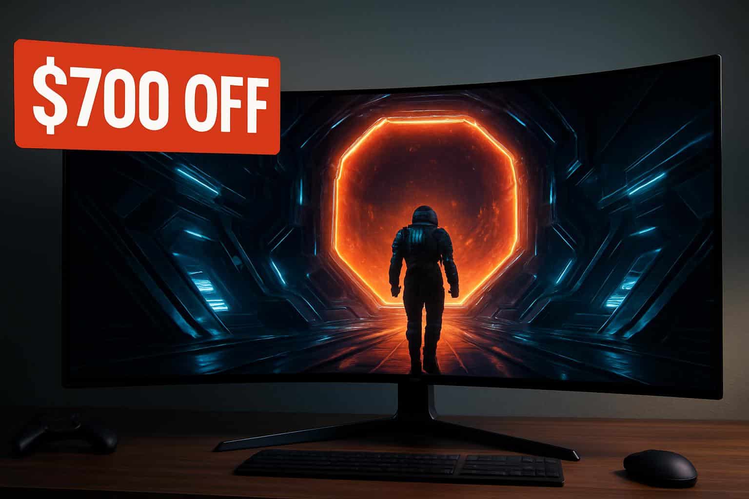 Samsung OLED gaming monitor on sale with 0 off, massive ultrawide display