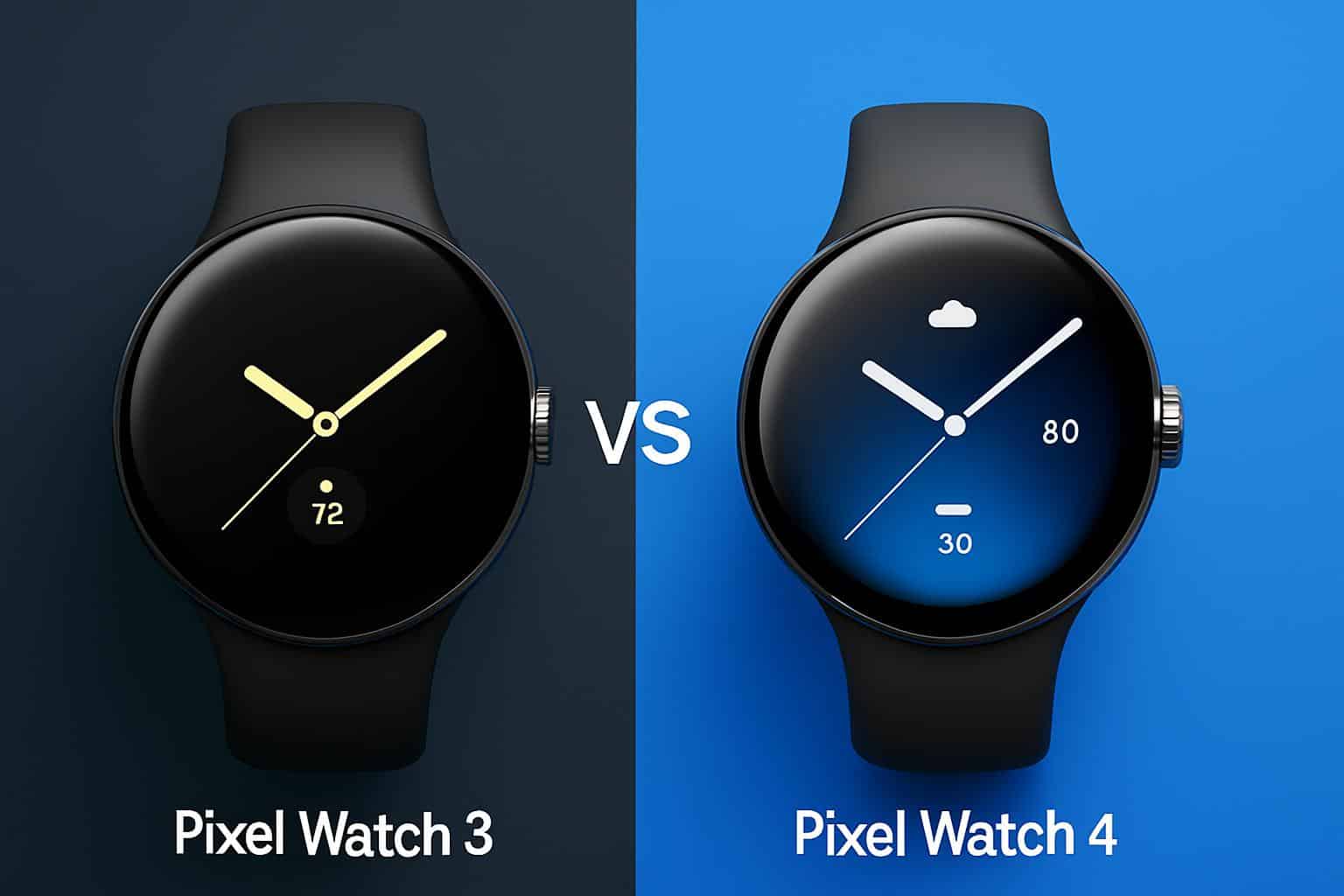 Pixel Watch 4 vs Pixel Watch 3 comparison of key design and feature differences