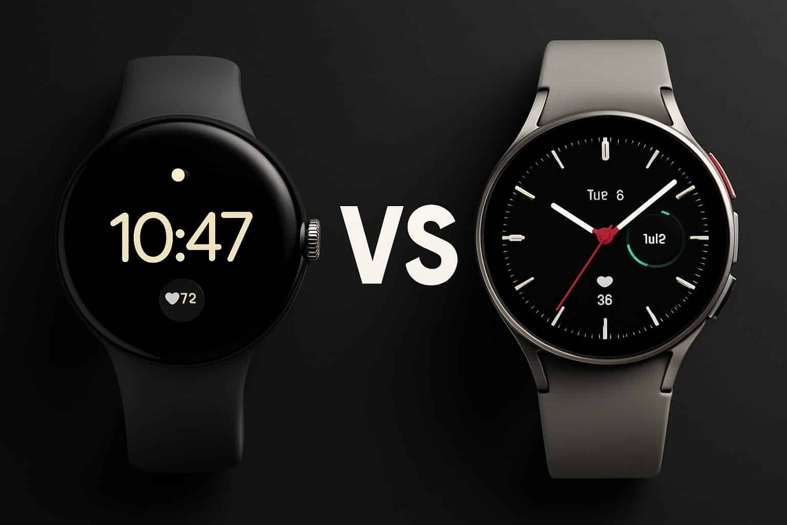 Pixel Watch 4 vs Galaxy Watch 8 side-by-side smartwatch comparison