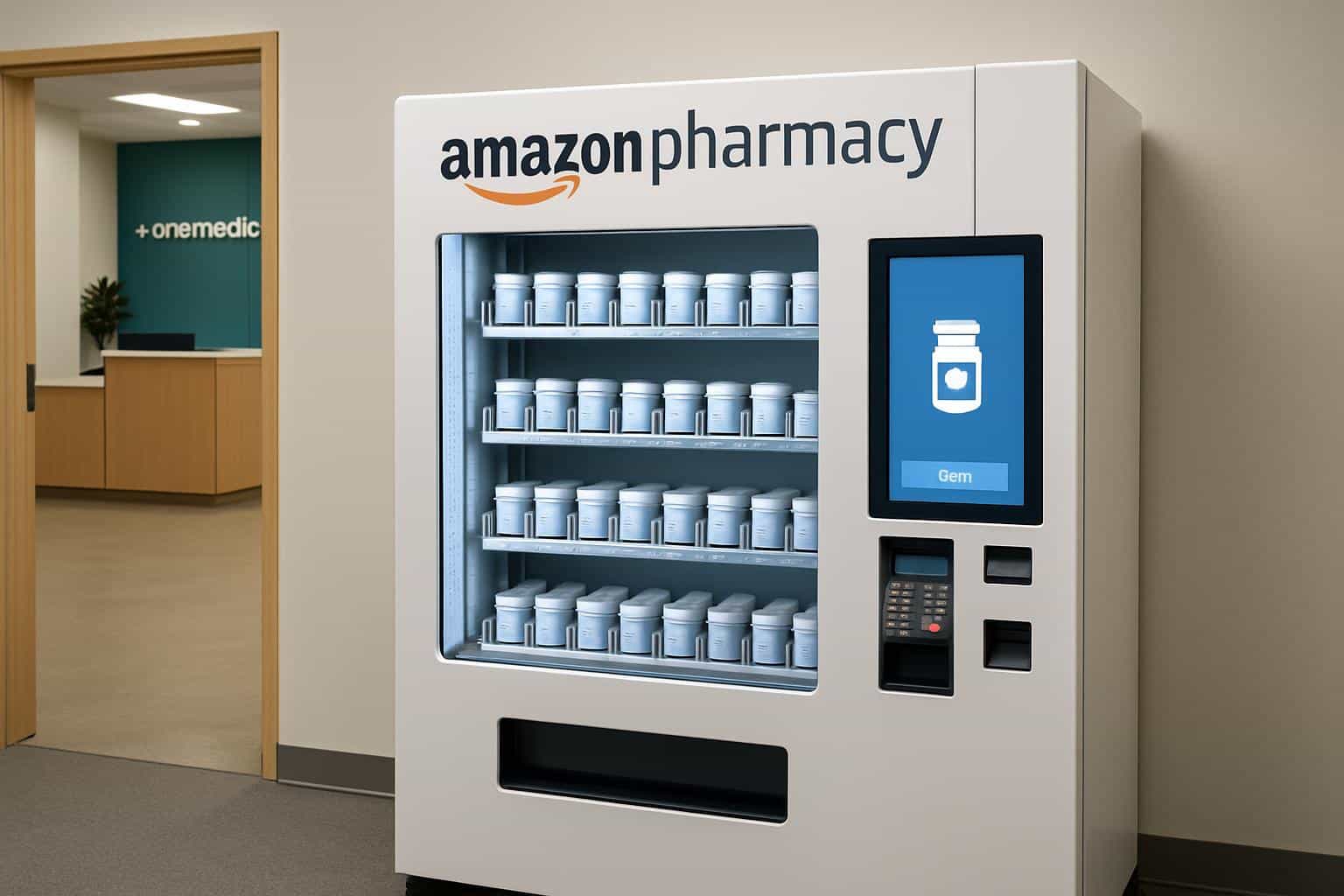 Amazon Pharmacy prescription vending machine dispensing medications