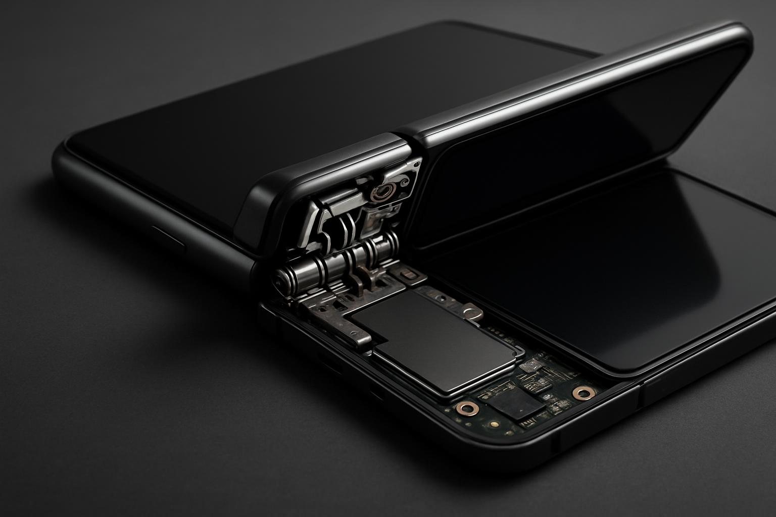 Google Pixel 10 Pro Fold hinge engineering cutaway revealing internal mechanism