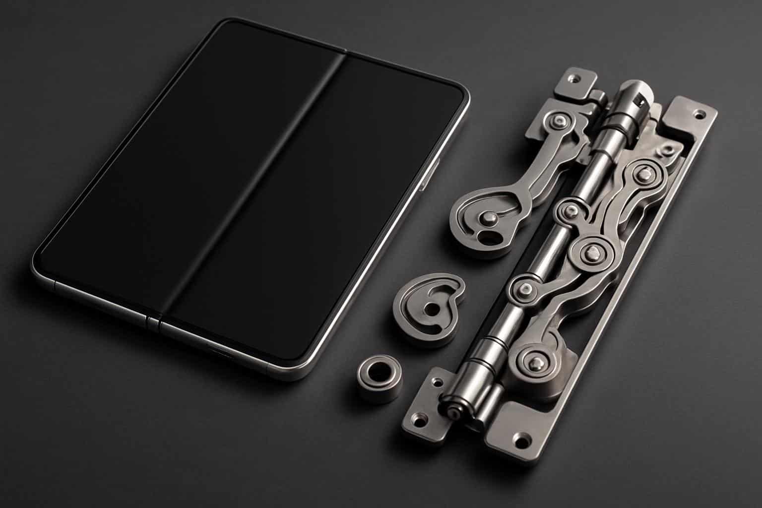 Cutaway diagram of Google Pixel 10 Pro Fold hinge mechanism and engineering