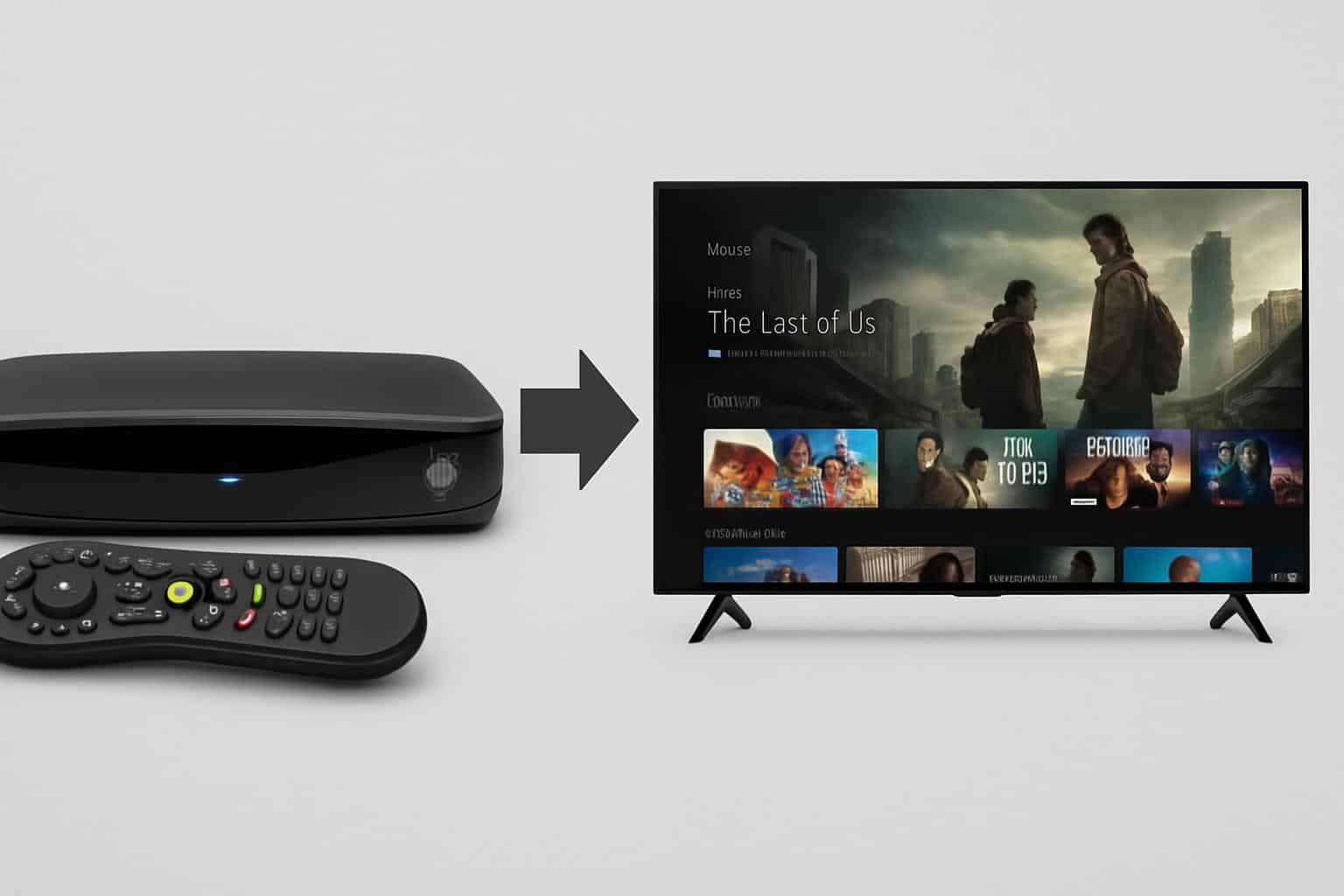 TiVo standalone DVR fading into a smart TV app, marking shift to TV software