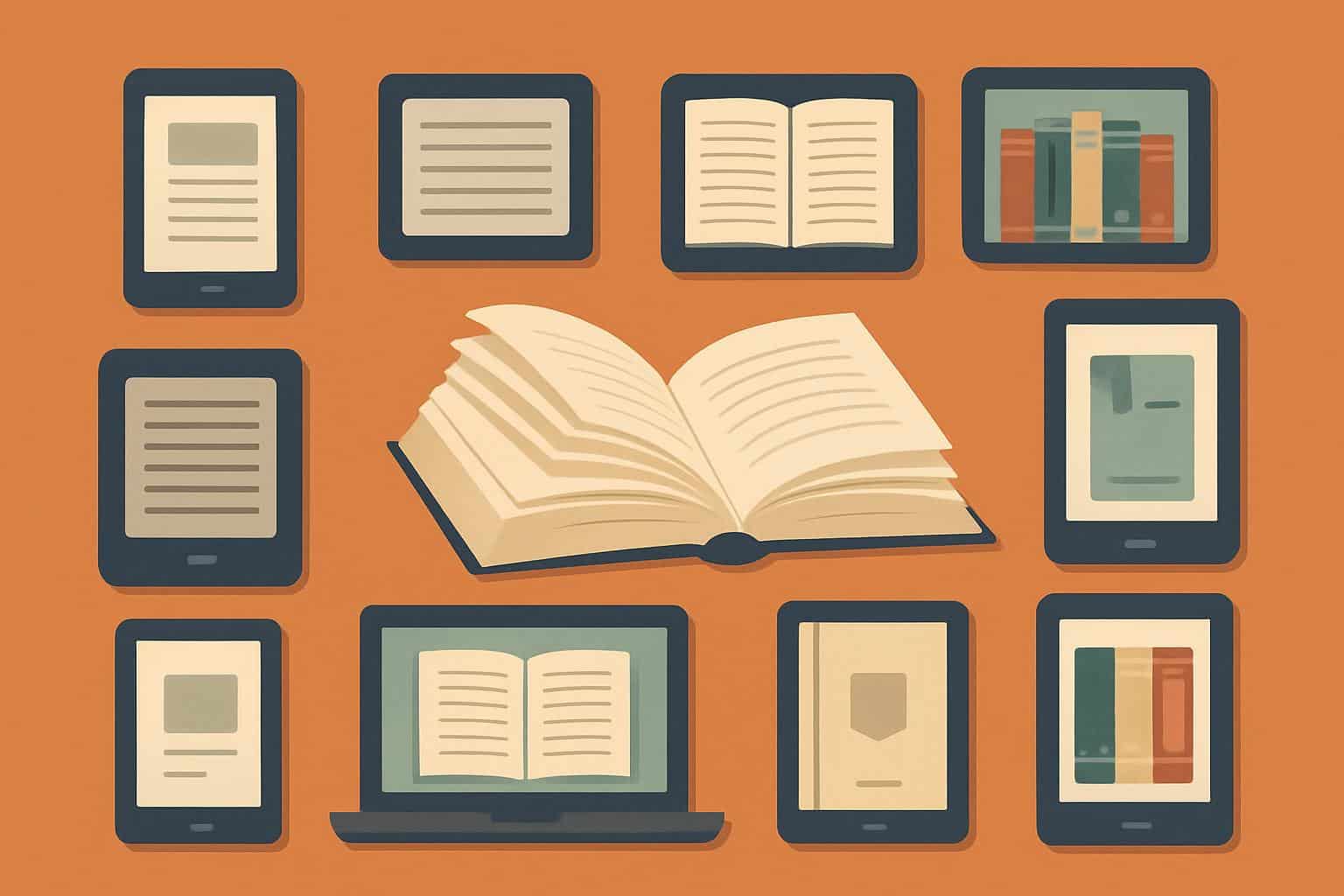E-reader displaying the best free ebook and classic literature sites online