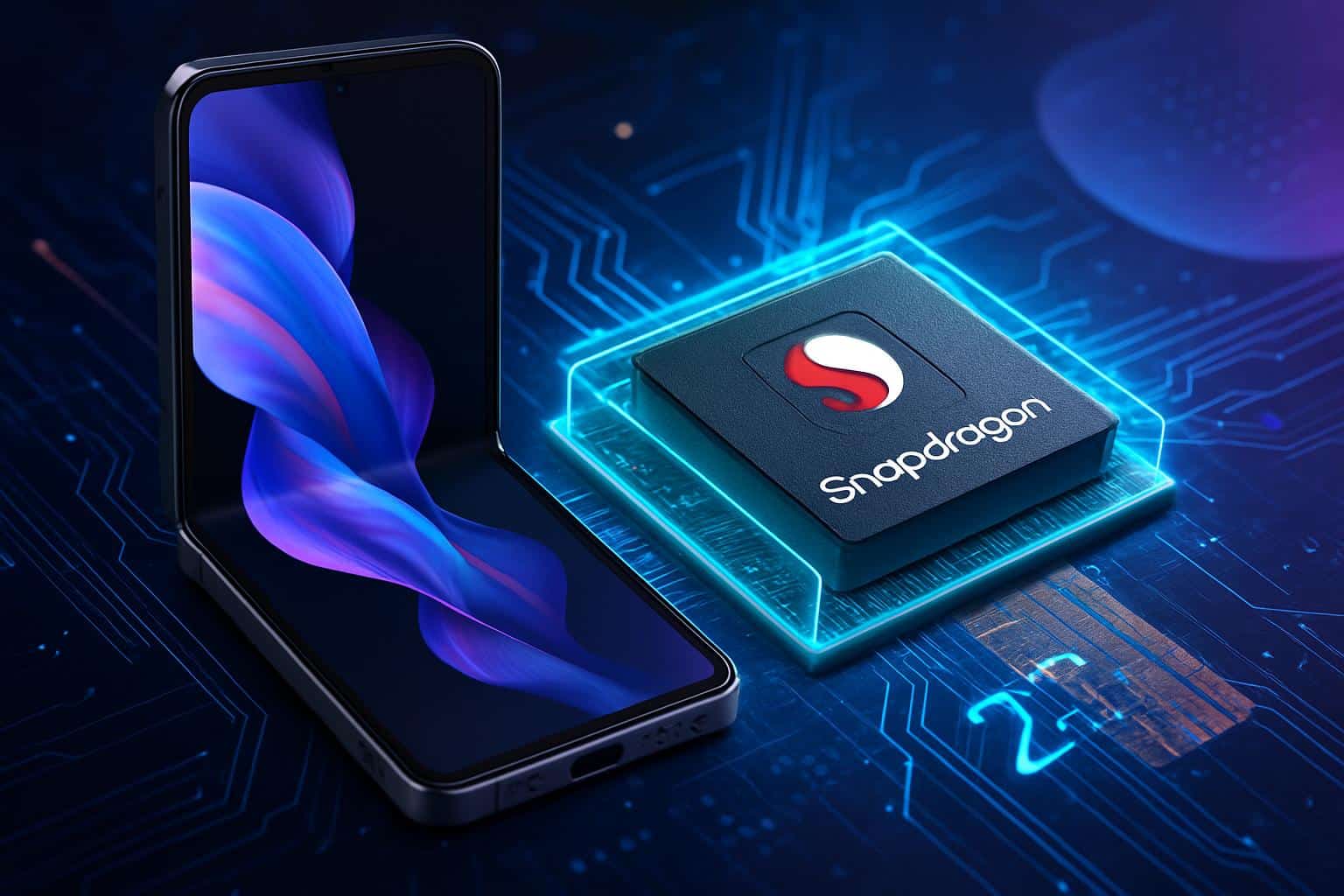 Samsung Galaxy Z Flip 8 render with rumored custom Snapdragon chipset