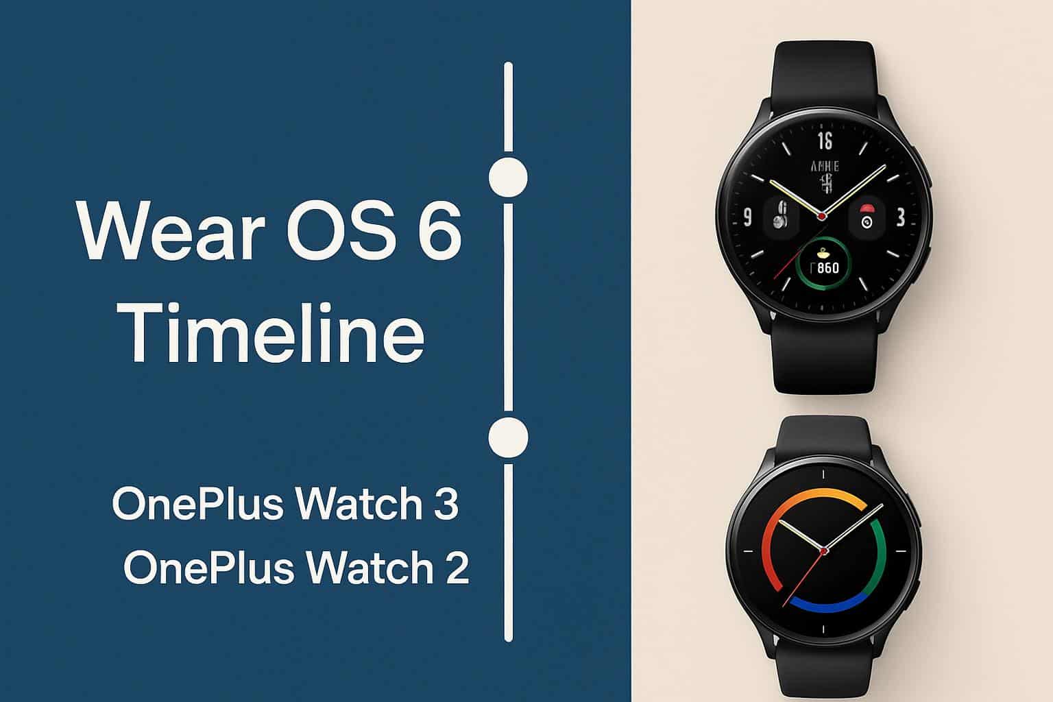 Wear OS 6 update timeline for OnePlus Watch 3 and Watch 2